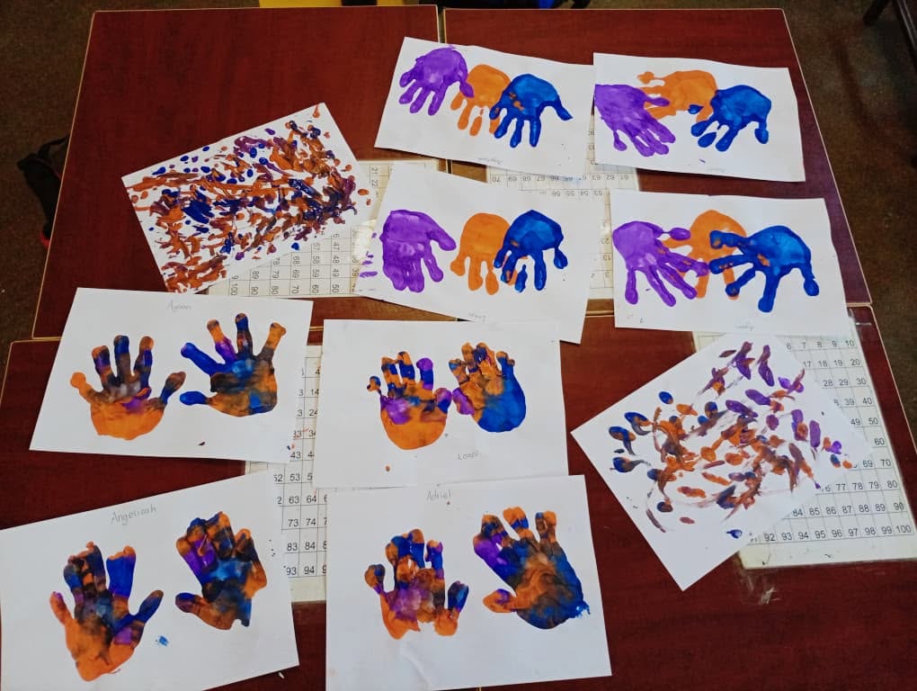 Learners making music and art